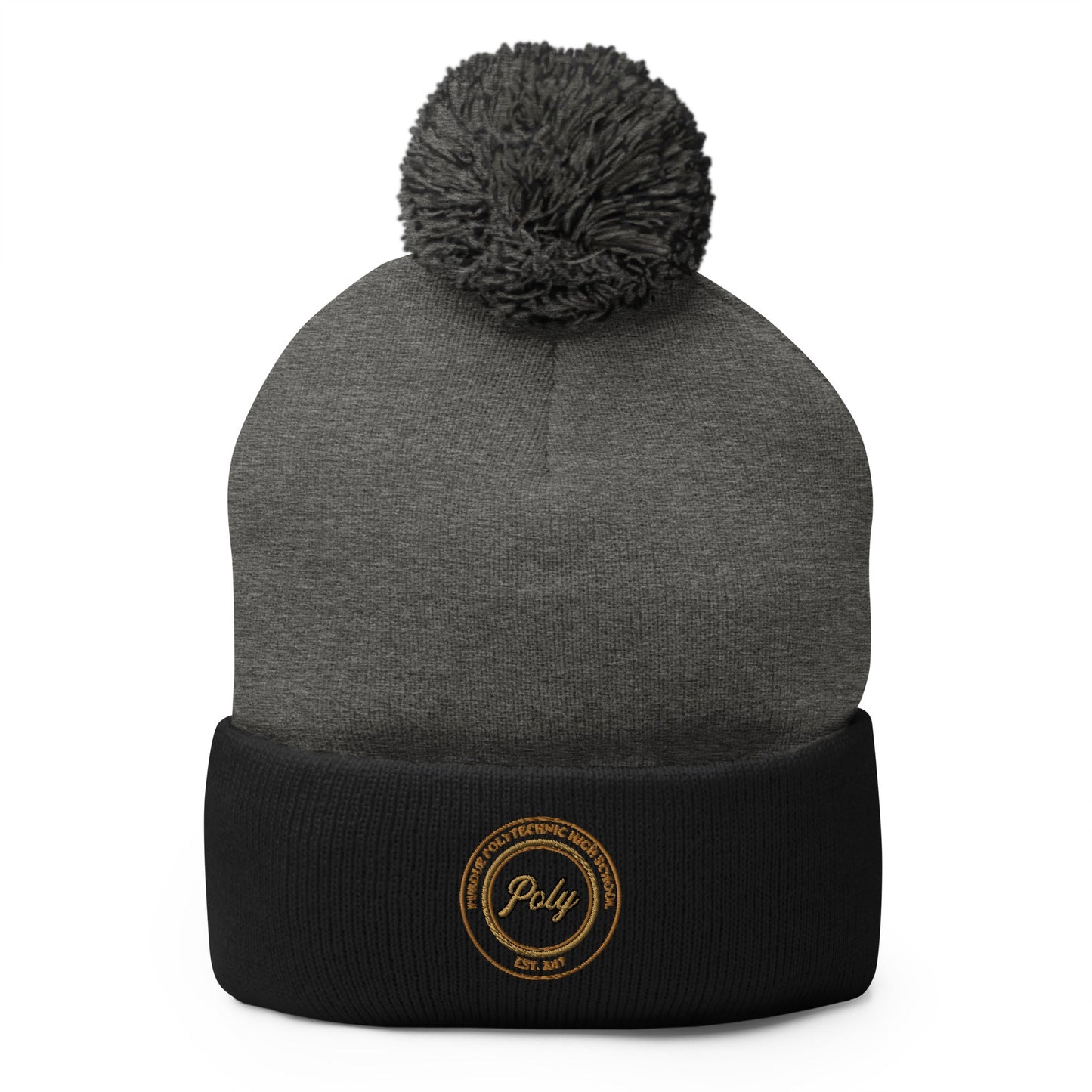 Pom - Pom Beanie | Purdue Polytechnic High School | Poly Seal Logo
