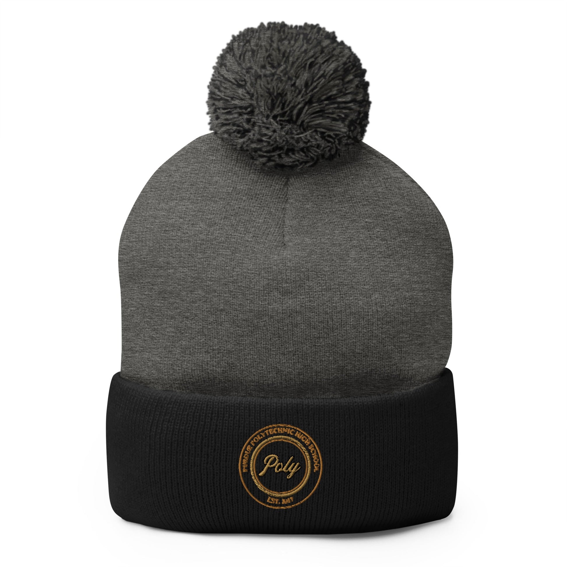 Pom - Pom Beanie | Purdue Polytechnic High School | Poly Seal Logo
