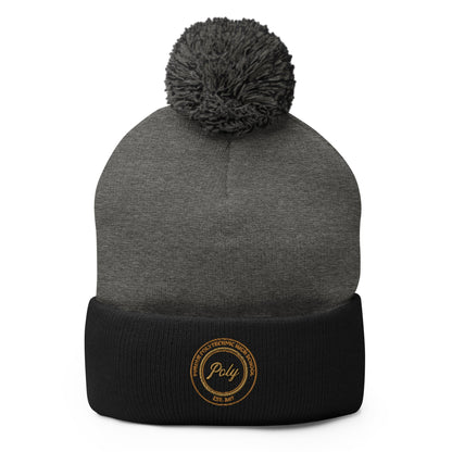 Pom - Pom Beanie | Purdue Polytechnic High School | Poly Seal Logo