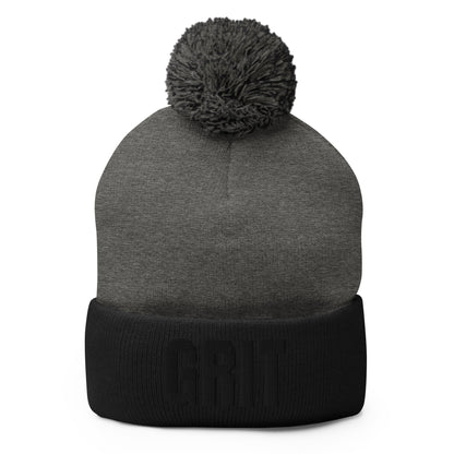 Pom - Pom Beanie | Pure Grit Softball | Black Logo