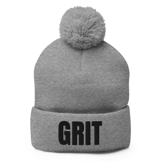 Pom - Pom Beanie | Pure Grit Softball | Black Logo