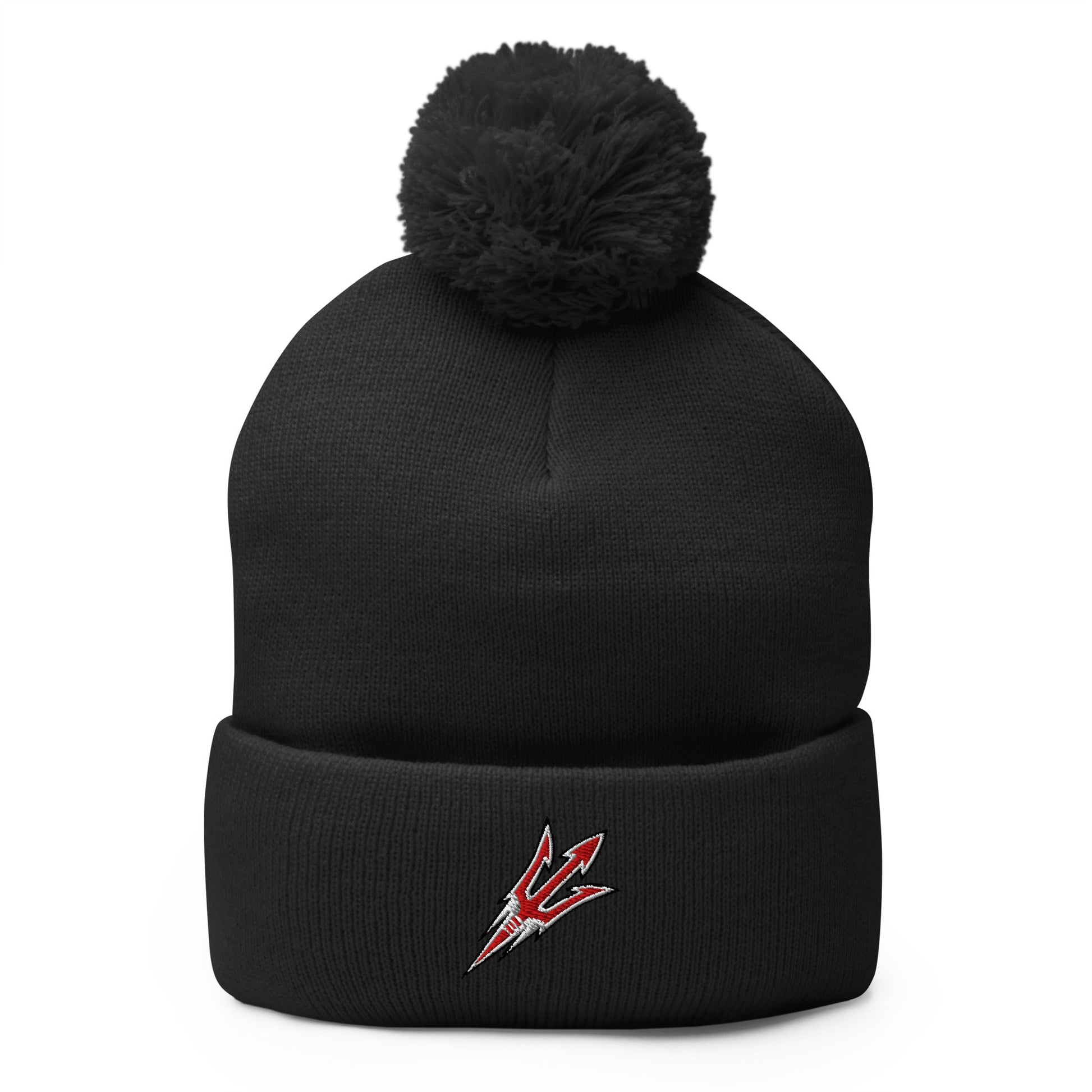 Pom - Pom Beanie | Red Springs Track and Field | Trident Logo