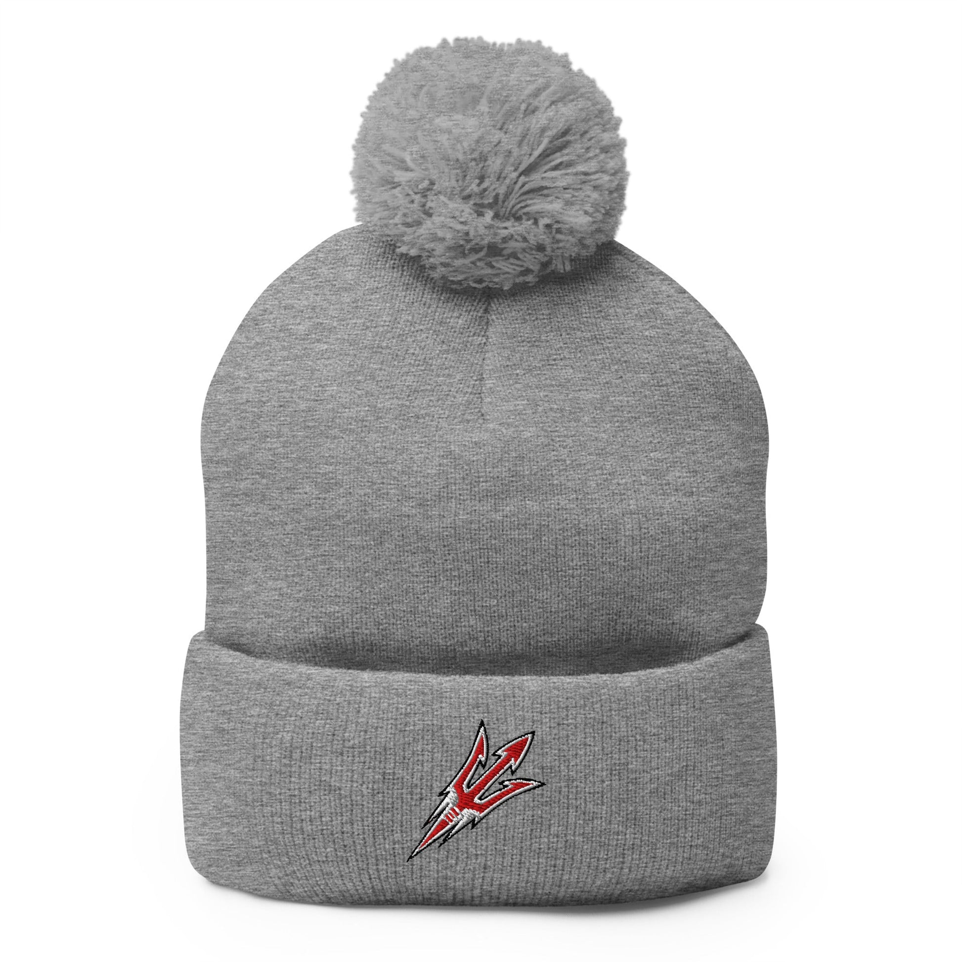 Pom - Pom Beanie | Red Springs Track and Field | Trident Logo