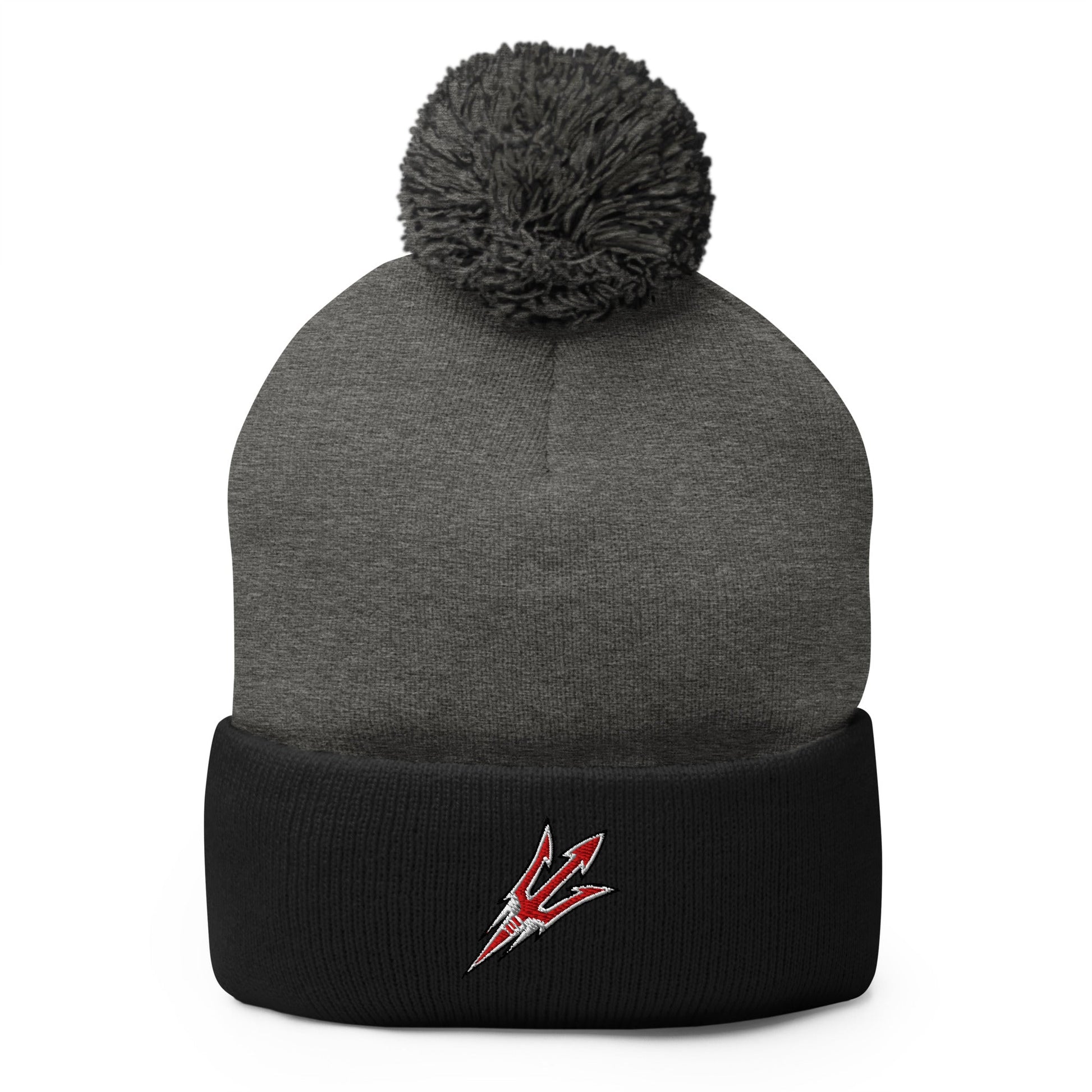 Pom - Pom Beanie | Red Springs Track and Field | Trident Logo