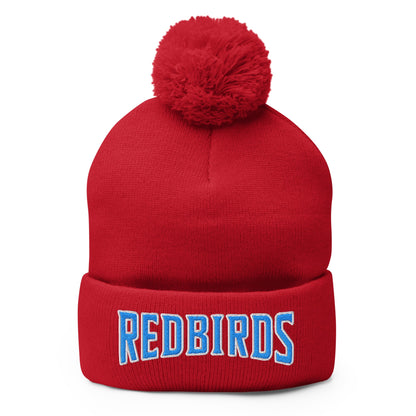 Pom - Pom Beanie | Redbirds | Script Logo