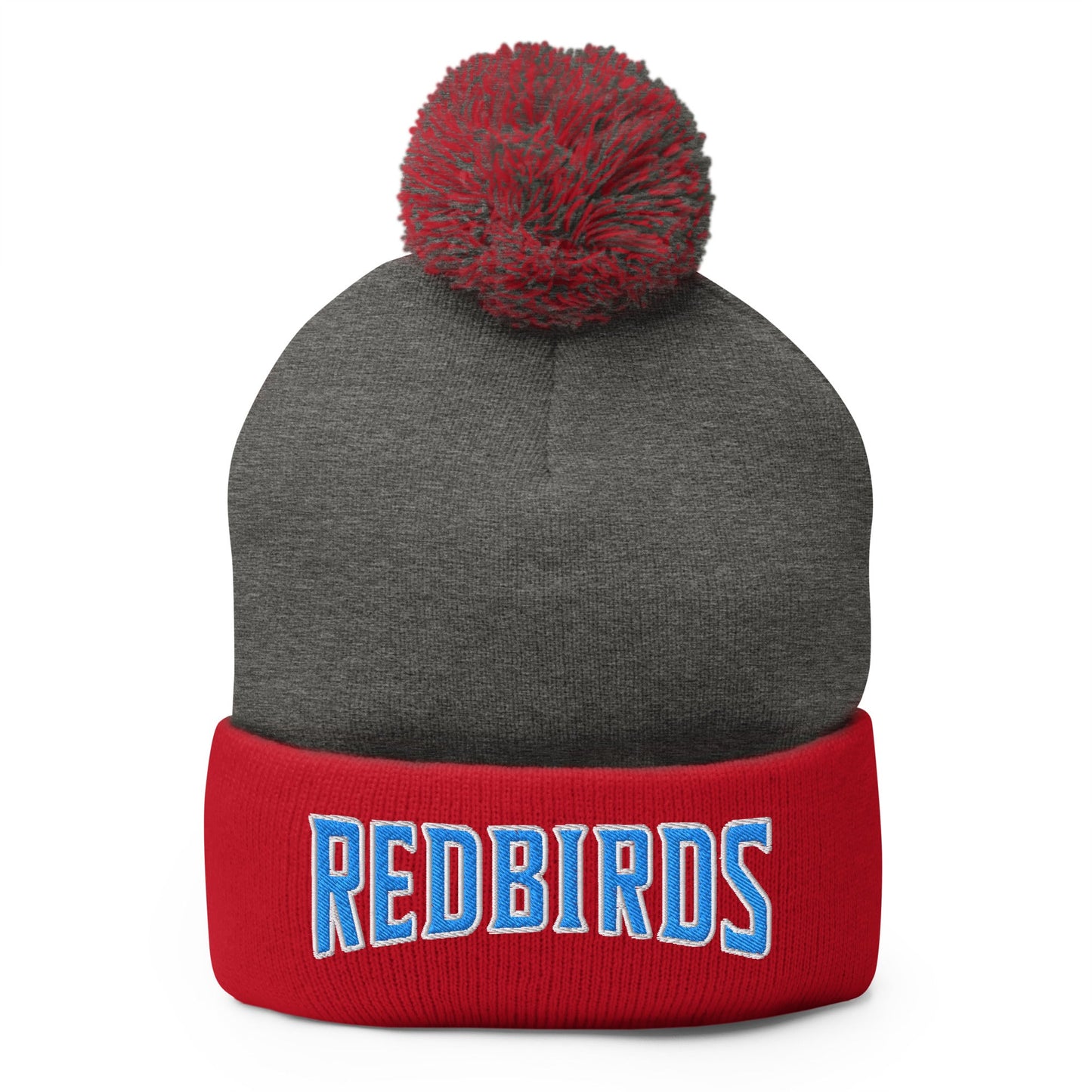 Pom - Pom Beanie | Redbirds | Script Logo