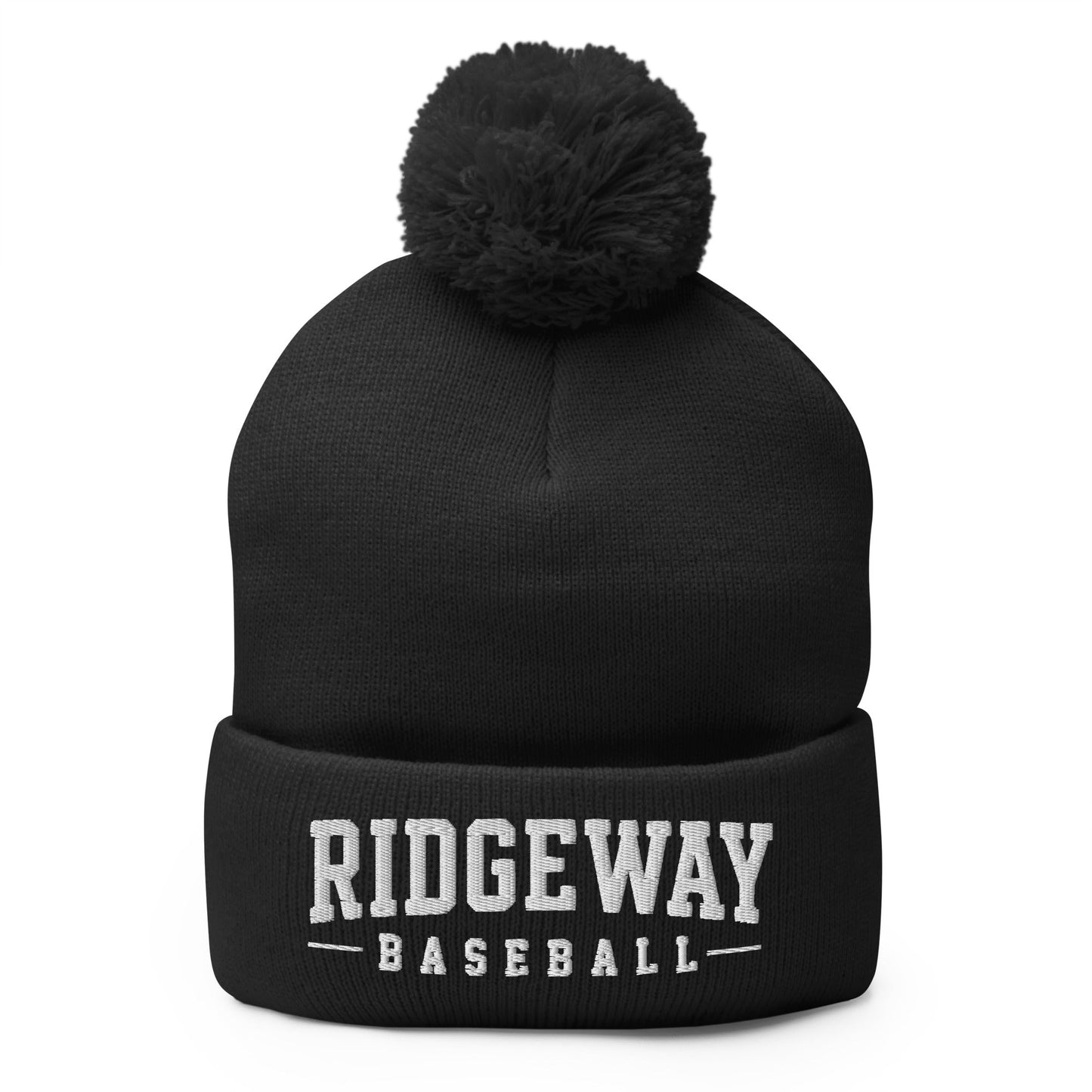 Pom-Pom Beanie | Ridgeway High School Baseball | Emblem Logo
