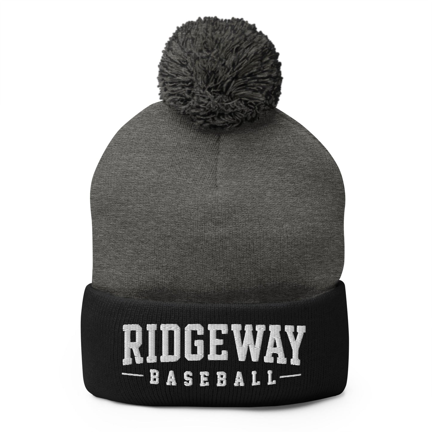 Pom-Pom Beanie | Ridgeway High School Baseball | Emblem Logo