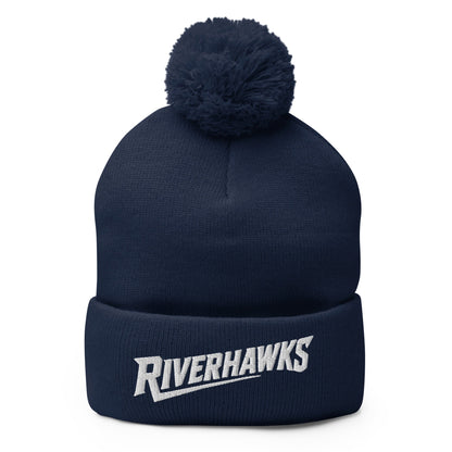 Pom-Pom Beanie | Rochester Riverhawks | Crest Logo