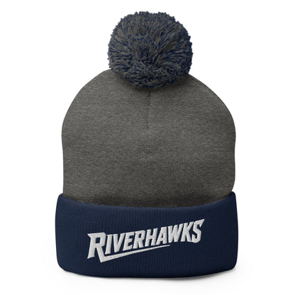 Pom-Pom Beanie | Rochester Riverhawks | Crest Logo