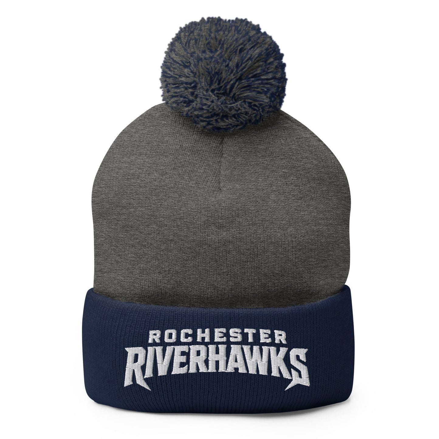 Pom-Pom Beanie | Rochester Riverhawks | Shield Logo