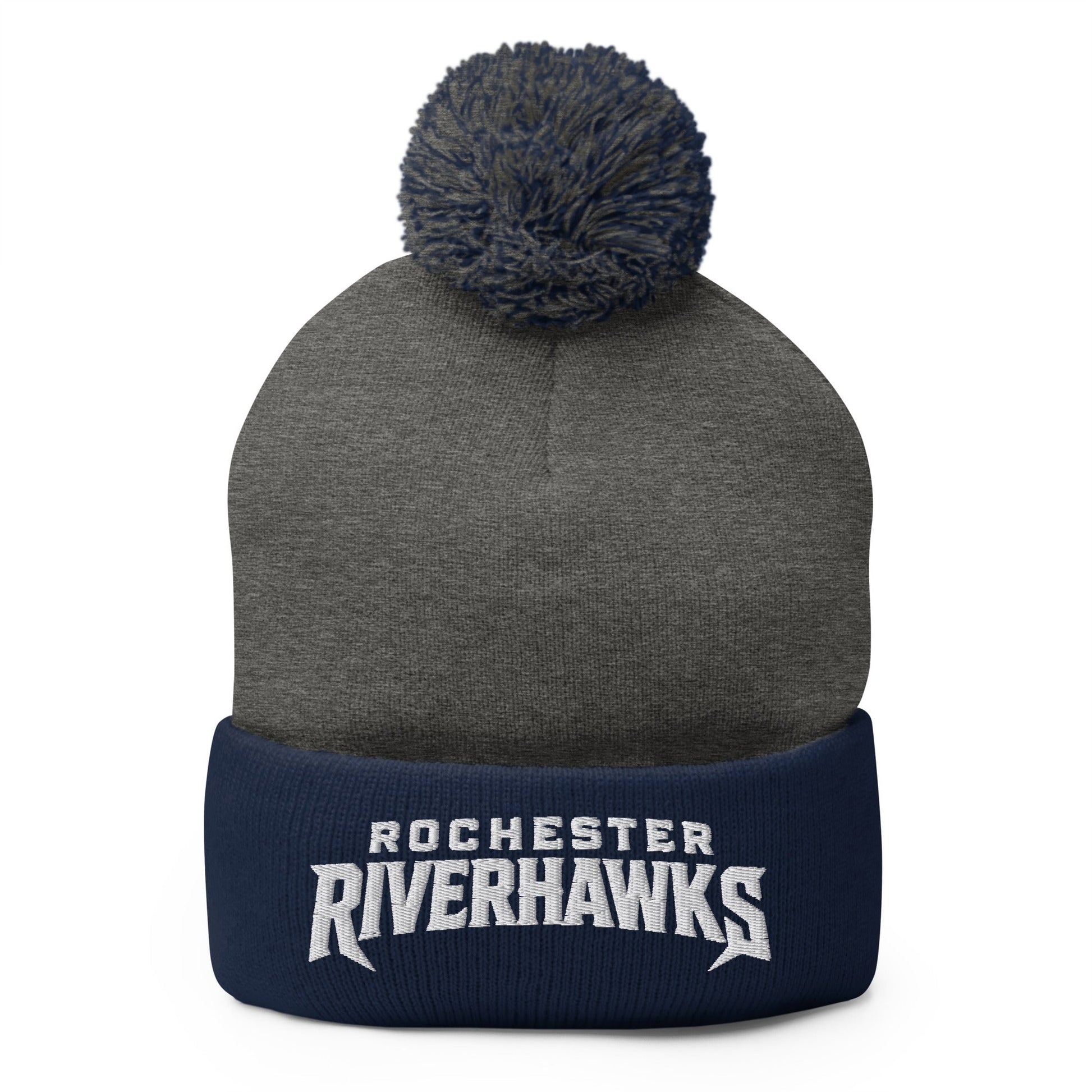 Pom-Pom Beanie | Rochester Riverhawks | Shield Logo