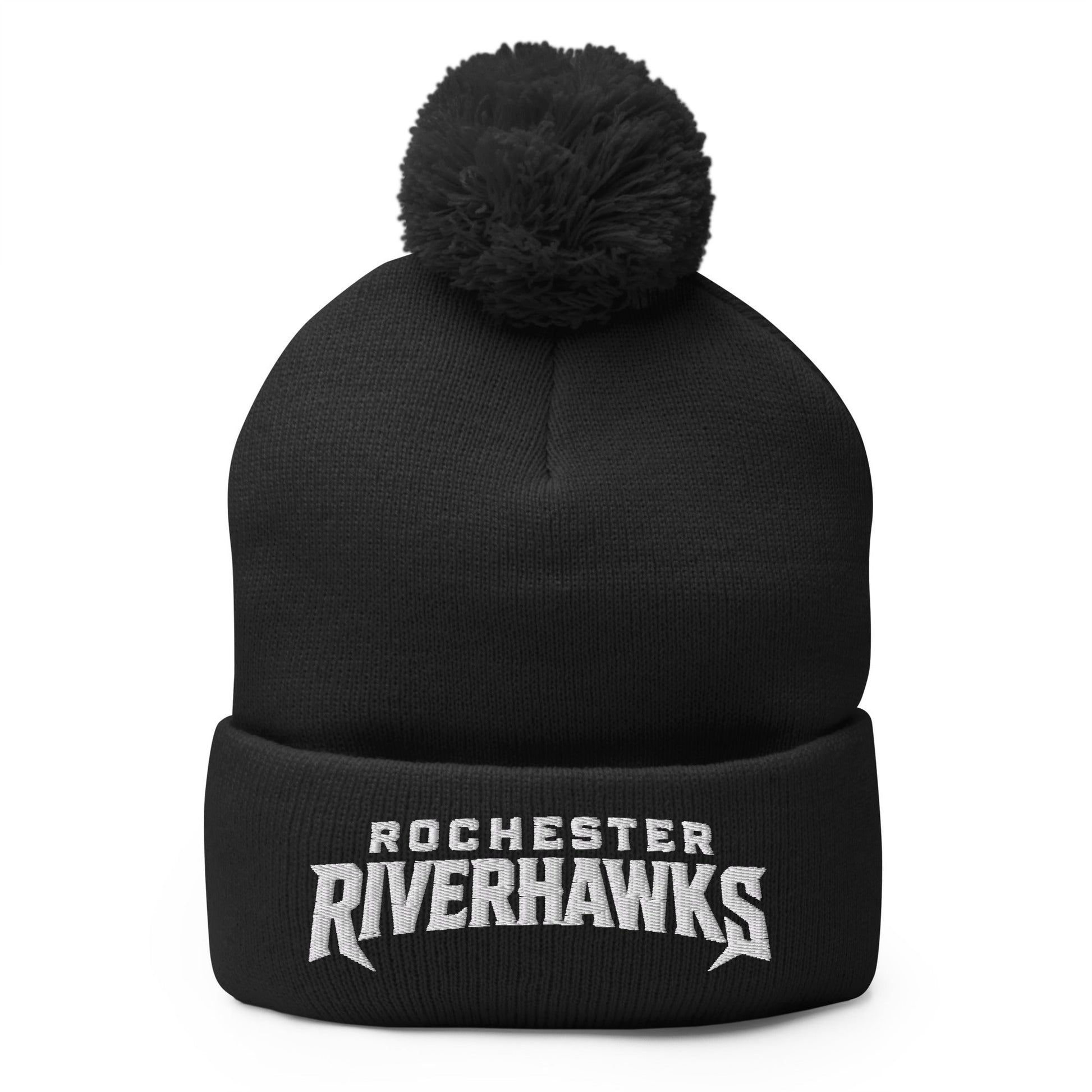Pom-Pom Beanie | Rochester Riverhawks | Shield Logo