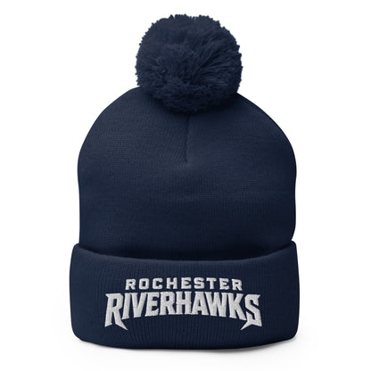 Pom-Pom Beanie | Rochester Riverhawks | Shield Logo