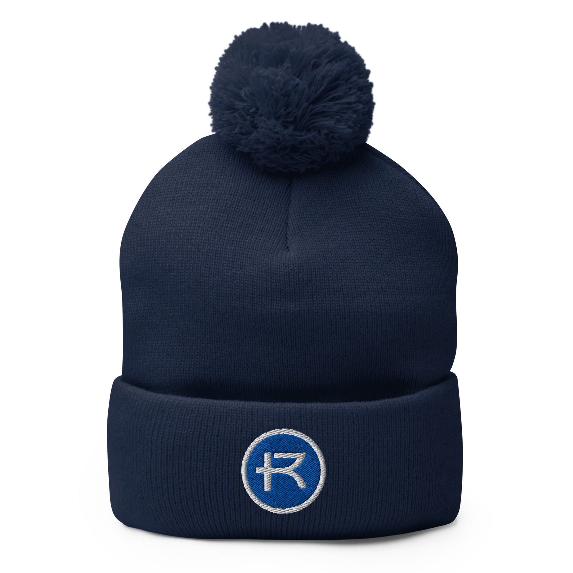 Pom - Pom Beanie | Rockhurst University - Doctor of Physical Therapy School | Badge Logo