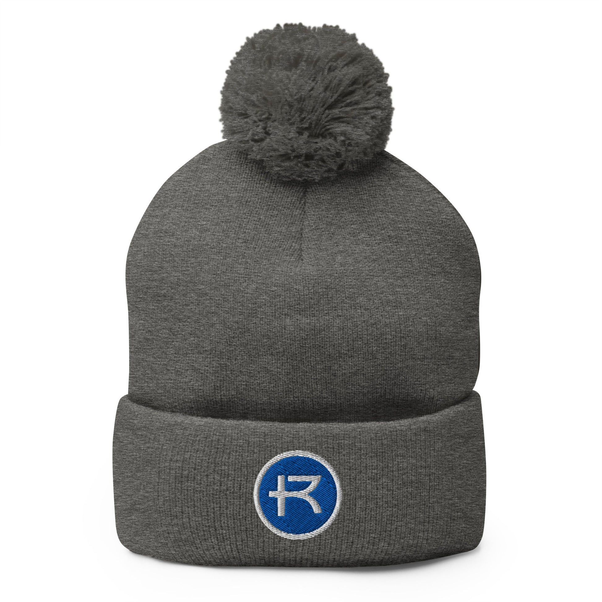 Pom - Pom Beanie | Rockhurst University - Doctor of Physical Therapy School | Badge Logo