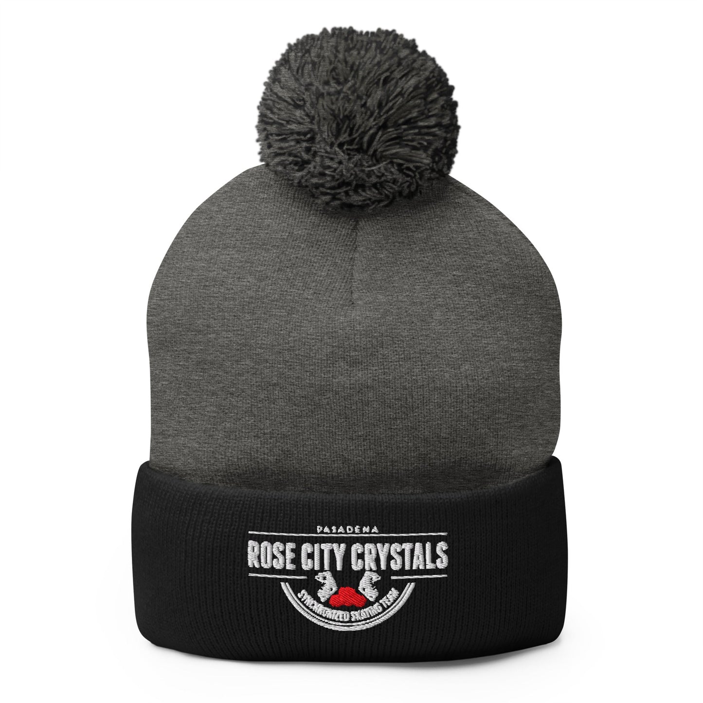 Pom - Pom Beanie | Rose City Crystals | Script Logo