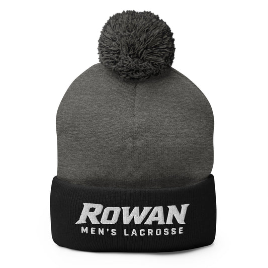 Pom-Pom Beanie | Rowan Men’s Lacrosse | Modern Script Logo