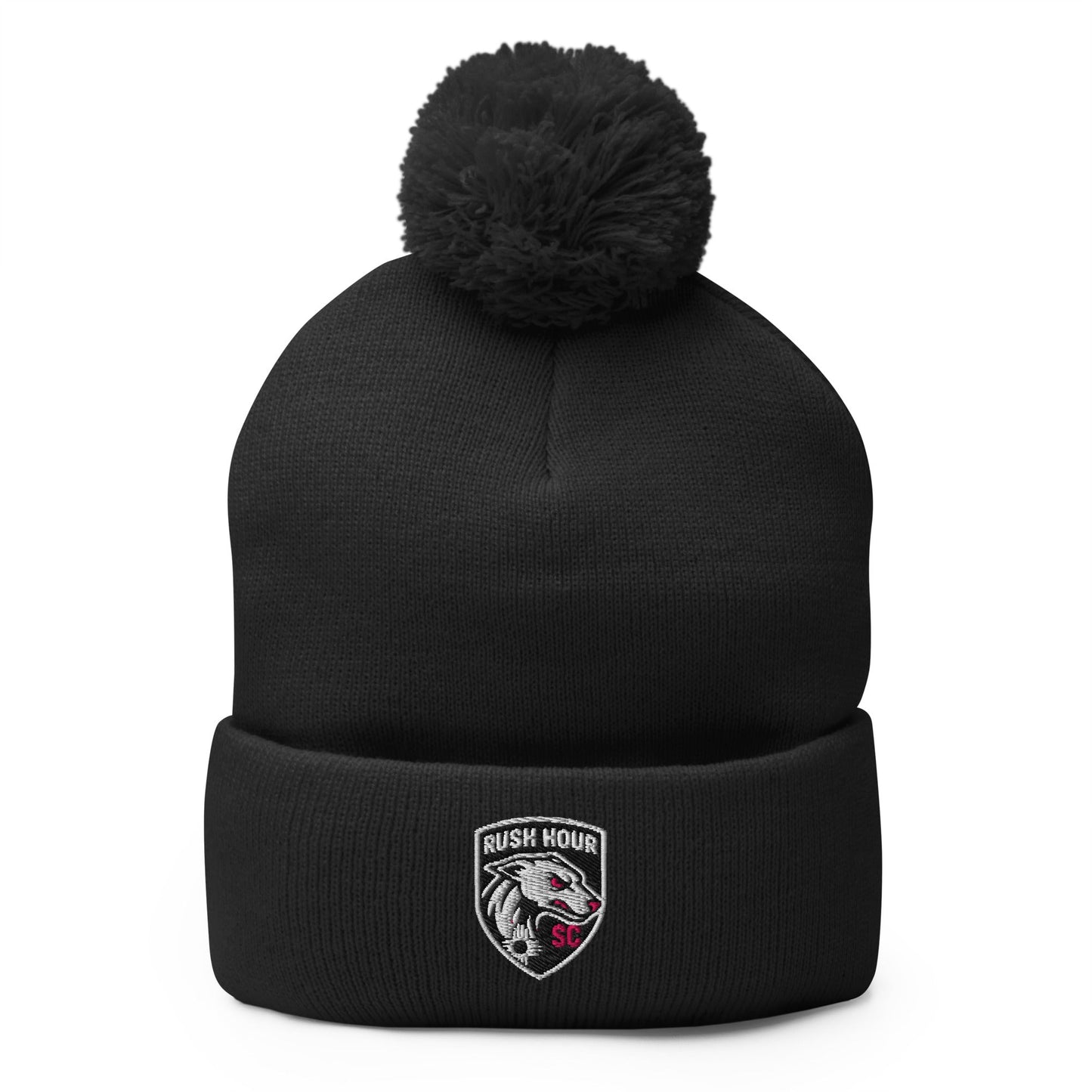 Pom - Pom Beanie | Rush Hour | Badge Logo