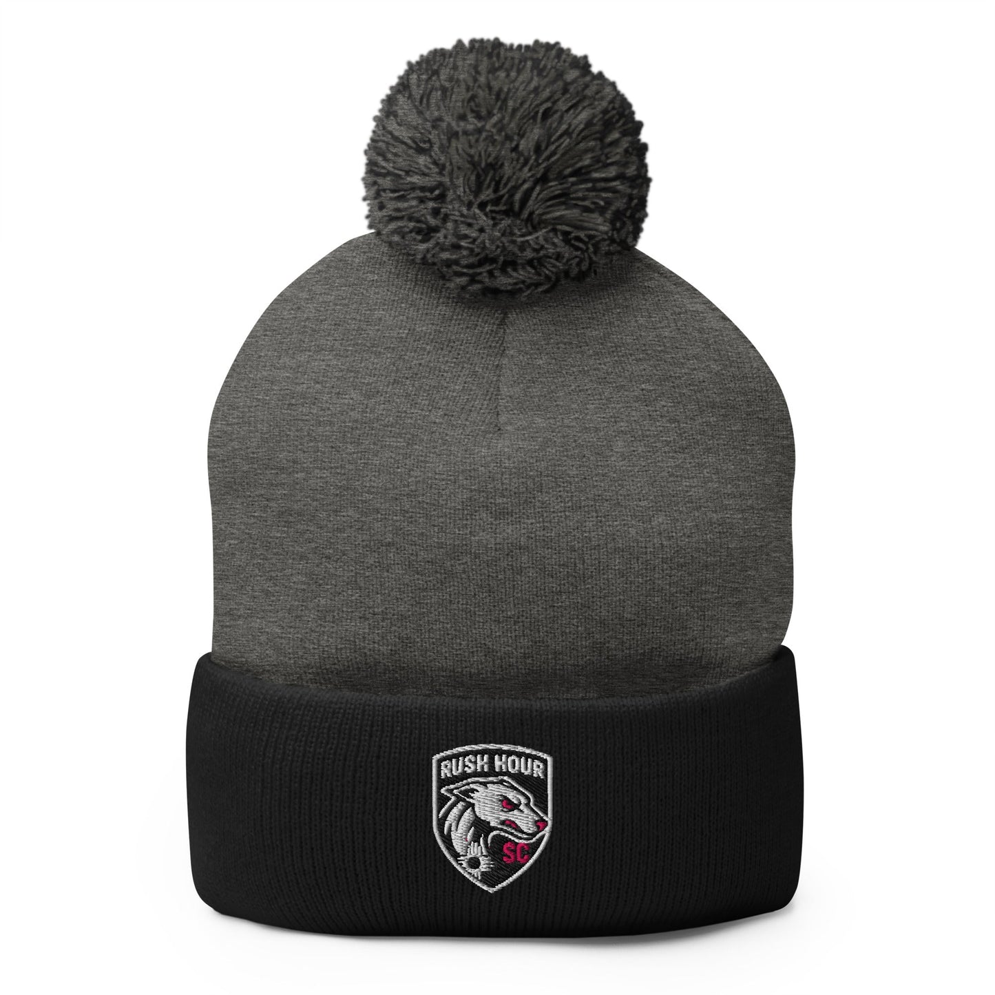 Pom - Pom Beanie | Rush Hour | Badge Logo