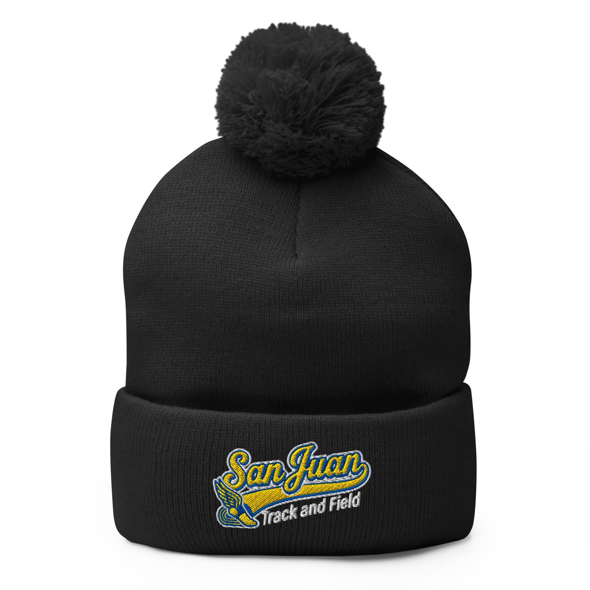 Pom - Pom Beanie | San Juan Track and Field | Script Logo