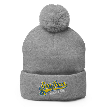 Pom - Pom Beanie | San Juan Track and Field | Script Logo