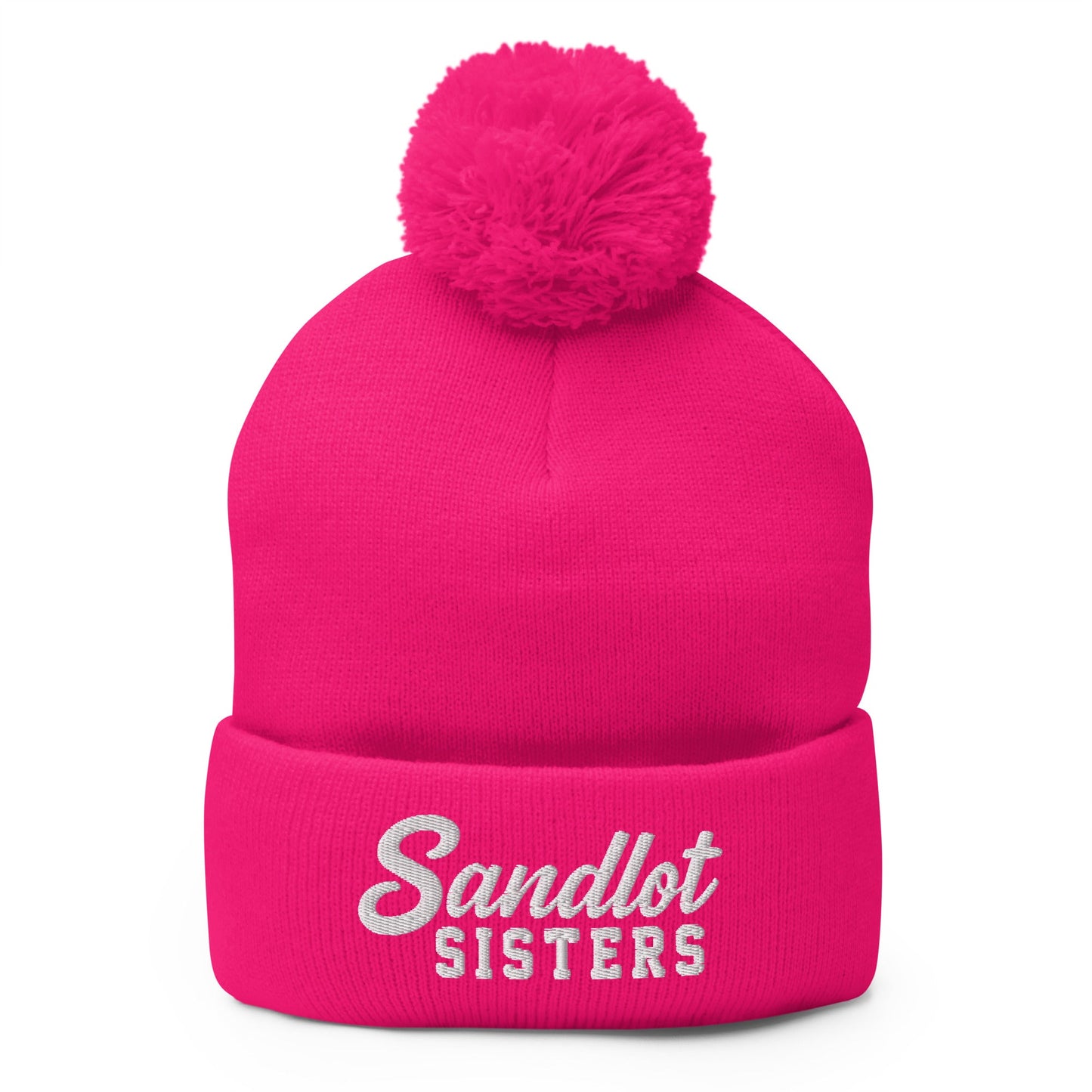 Pom-Pom Beanie | Sandlot Sisters | Script Logo