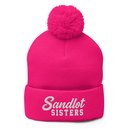 Pom-Pom Beanie | Sandlot Sisters | Script Logo