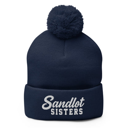 Pom-Pom Beanie | Sandlot Sisters | Script Logo