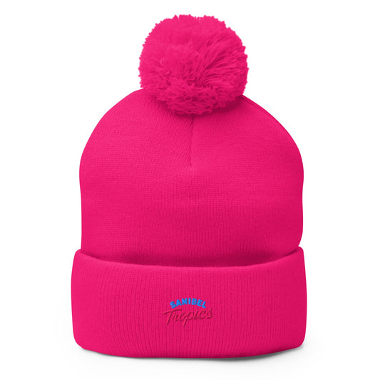 Pom - Pom Beanie | Sanibel Tropics | Coastal Clash Logo