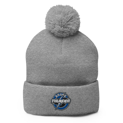 Pom - Pom Beanie | Shore Thunder LLC | Badge Logo