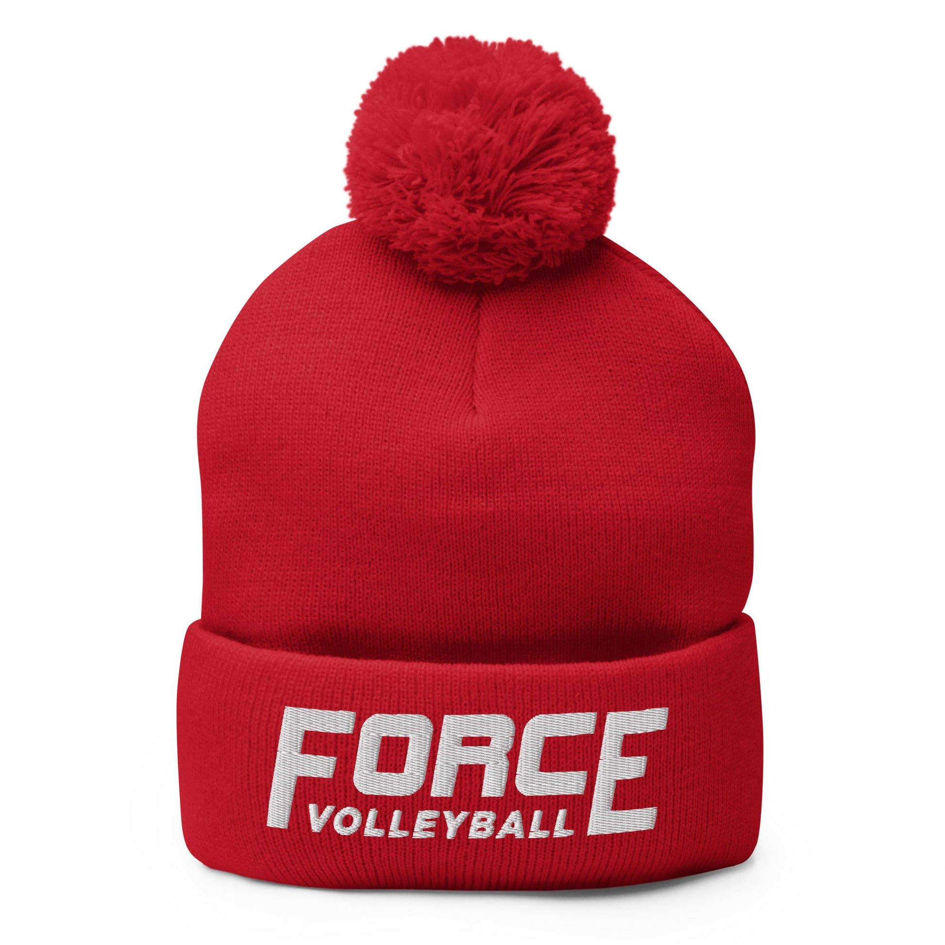 Pom-Pom Beanie | Shreveport Force Volleyball | Script Logo