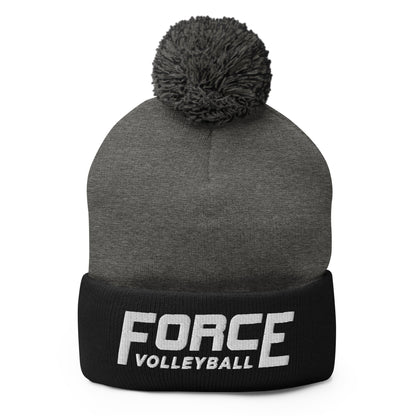 Pom-Pom Beanie | Shreveport Force Volleyball | Script Logo