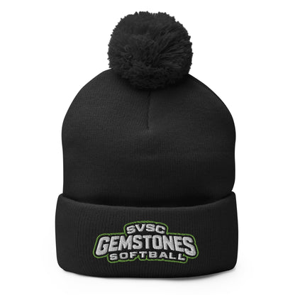 Pom - Pom Beanie | Silver Valley Gemstones | Vanguard Logo