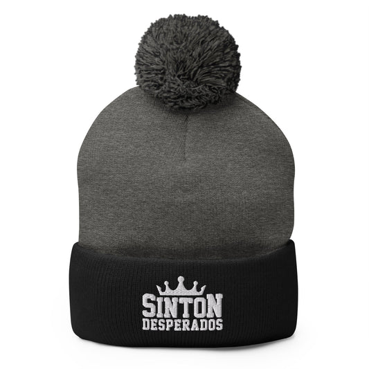 Pom-Pom Beanie | Sinton Desperados Baseball | Ridge Varsity Logo