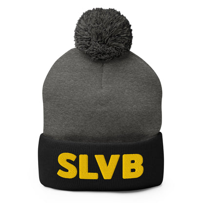 Pom - Pom Beanie | SLVB | Script Logo