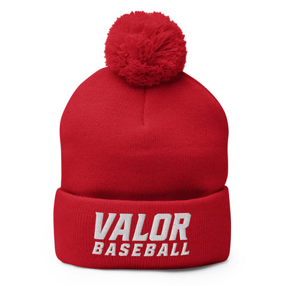 Pom-Pom Beanie | South Bend Valor Baseball | Emblem Logo