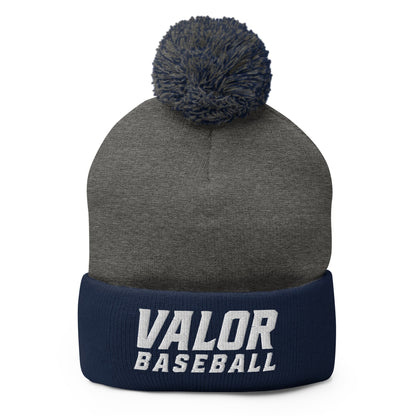 Pom-Pom Beanie | South Bend Valor Baseball | Emblem Logo