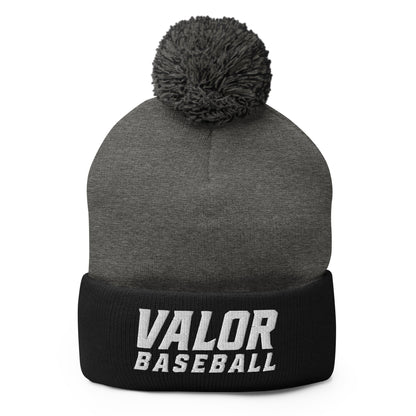 Pom-Pom Beanie | South Bend Valor Baseball | Emblem Logo