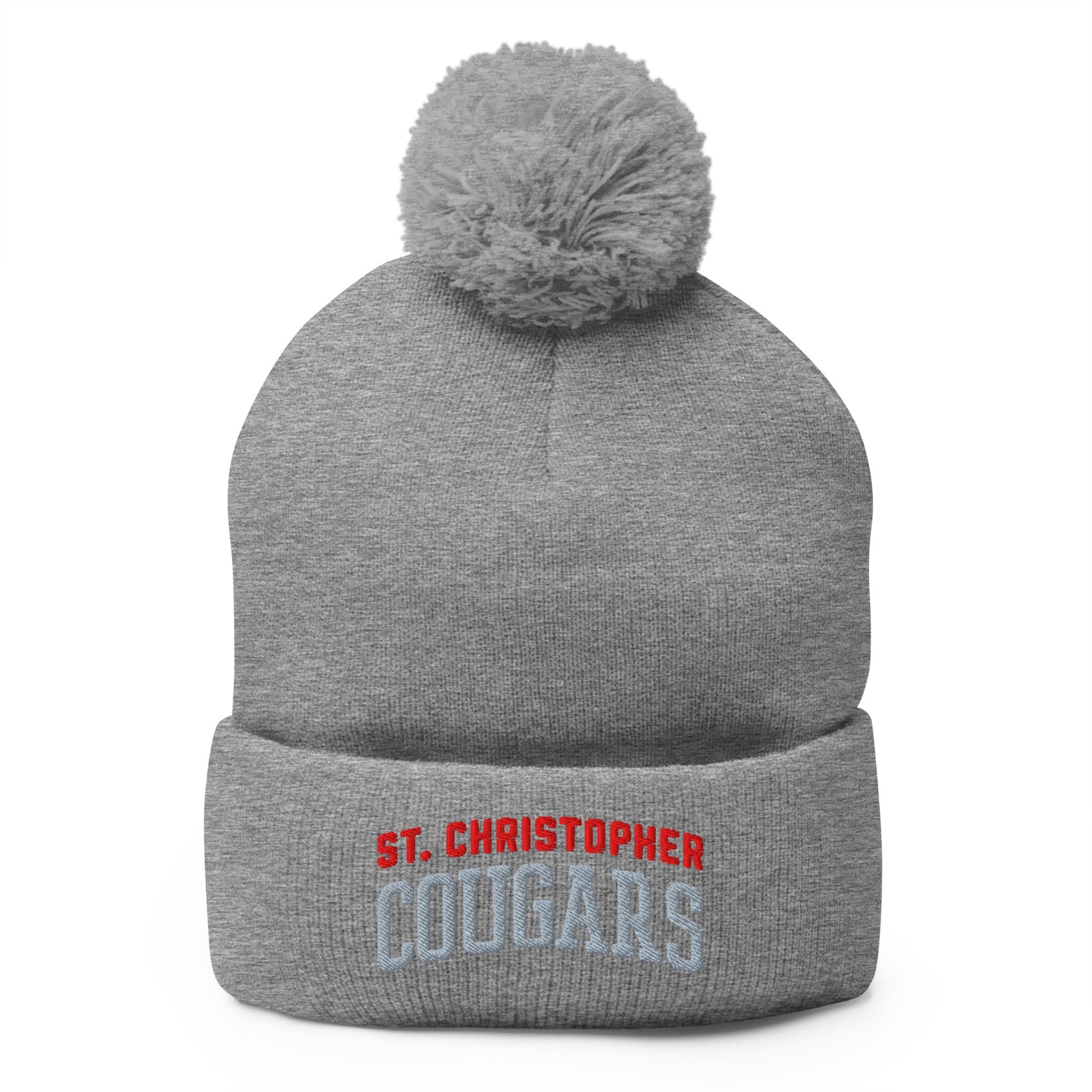 Pom - Pom Beanie | St. Christopher Cougars | Classic Logo