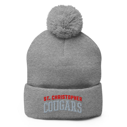 Pom - Pom Beanie | St. Christopher Cougars | Classic Logo