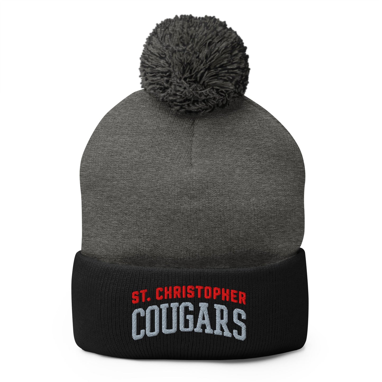 Pom - Pom Beanie | St. Christopher Cougars | Classic Logo