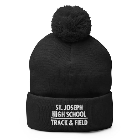 Pom-Pom Beanie | St. Joseph High School - Track & Field | Crest Logo