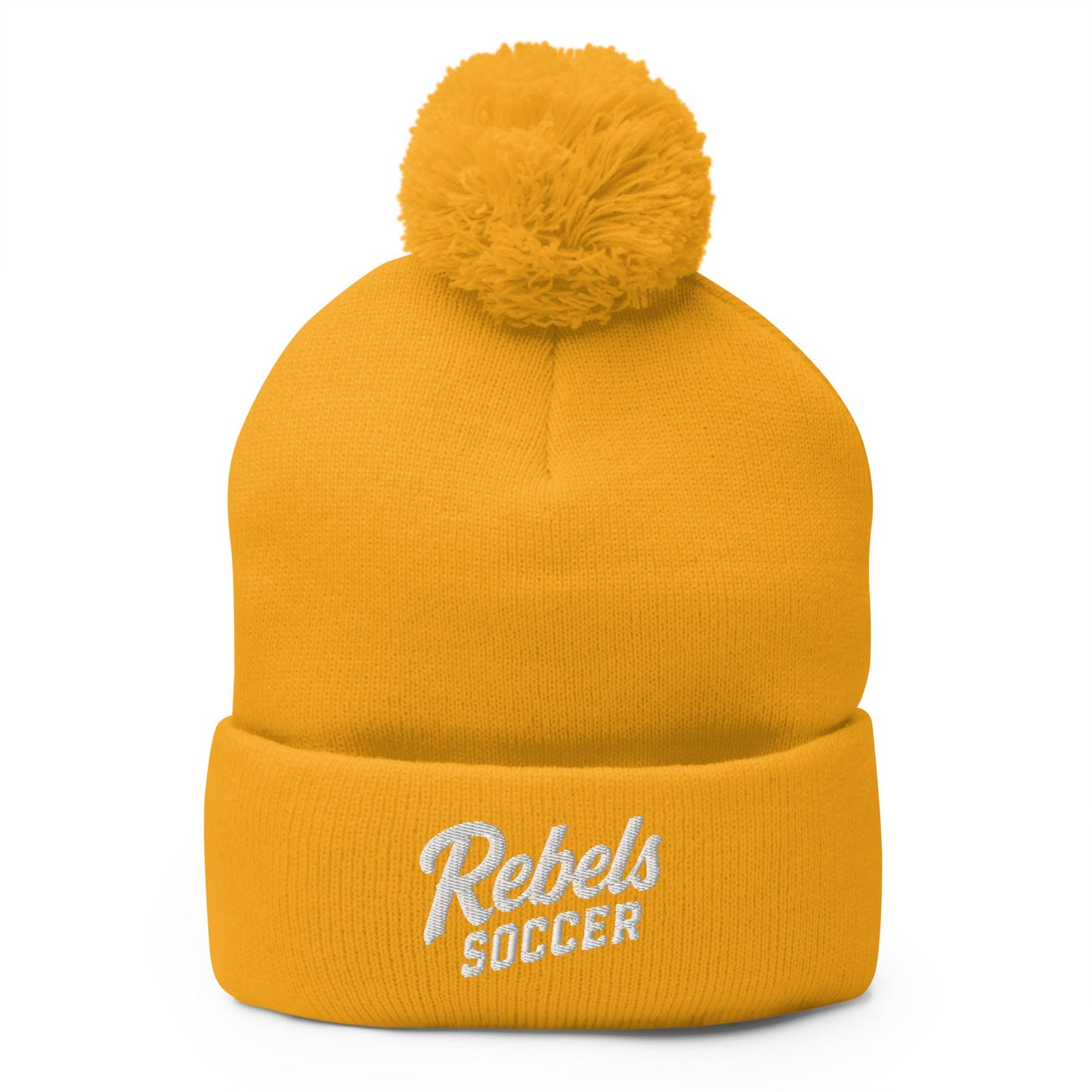 Pom-Pom Beanie | Stewart County Soccer | Rebels Logo