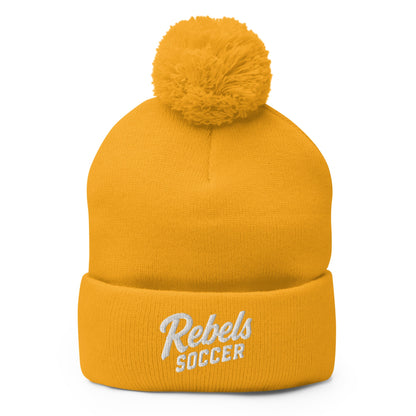 Pom-Pom Beanie | Stewart County Soccer | Rebels Logo