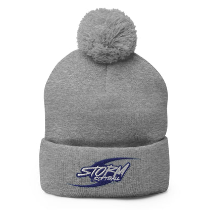 Pom - Pom Beanie | Storm Softball | Storm Logo