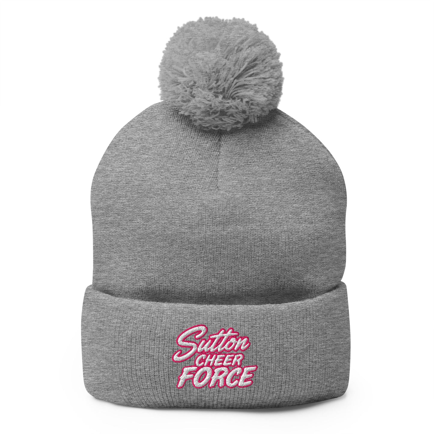 Pom - Pom Beanie | Sutton Cheer Force | Script Logo