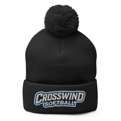 Pom - Pom Beanie | SW Kansas Crosswind | Shield Logo