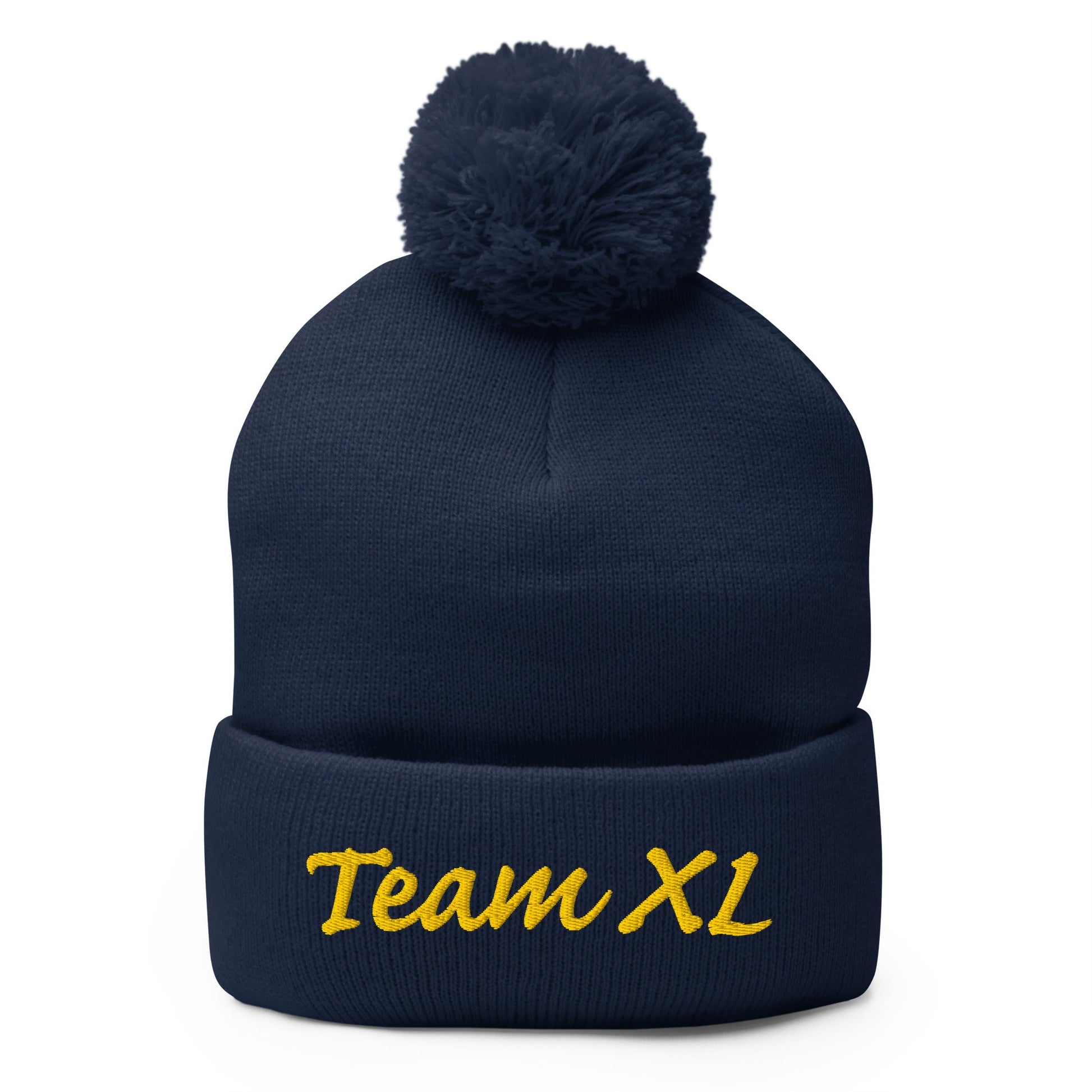 Pom - Pom Beanie | Team XL | Modern Script Logo
