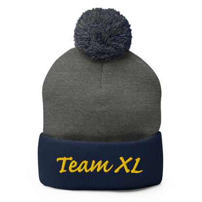 Pom - Pom Beanie | Team XL | Modern Script Logo